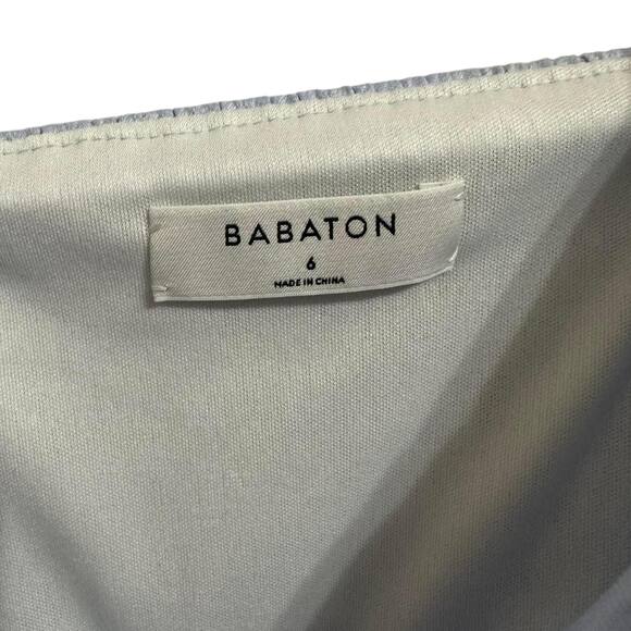 Babaton Aritzia Kofi Belted Button-Front‎ Sleeveless Apron Dress Blue Size 6 - Picture 4 of 7